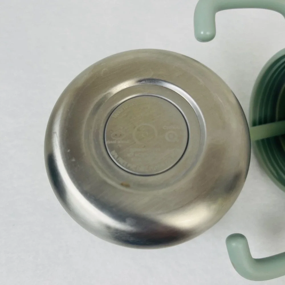 Cloud Island Stainless Steel Toddler Sippy Cup with Silicone Straw Sage Green